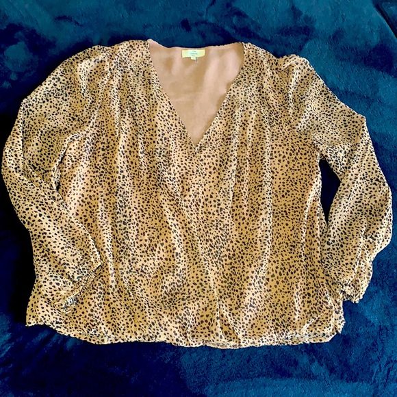 Entro Faux Wrap Blouson Blouse - Picture 1 of 8